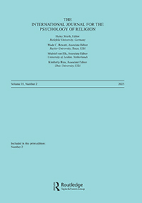 The International Journal for the Psychology of Religion