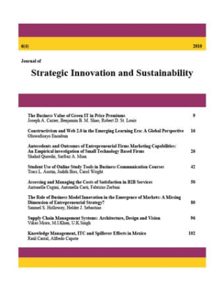 Journal of Strategic Innovation and Sustainability Current Archives About 